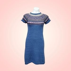 United Colors of Benetton Wool Blend Metallic Sweater Dress